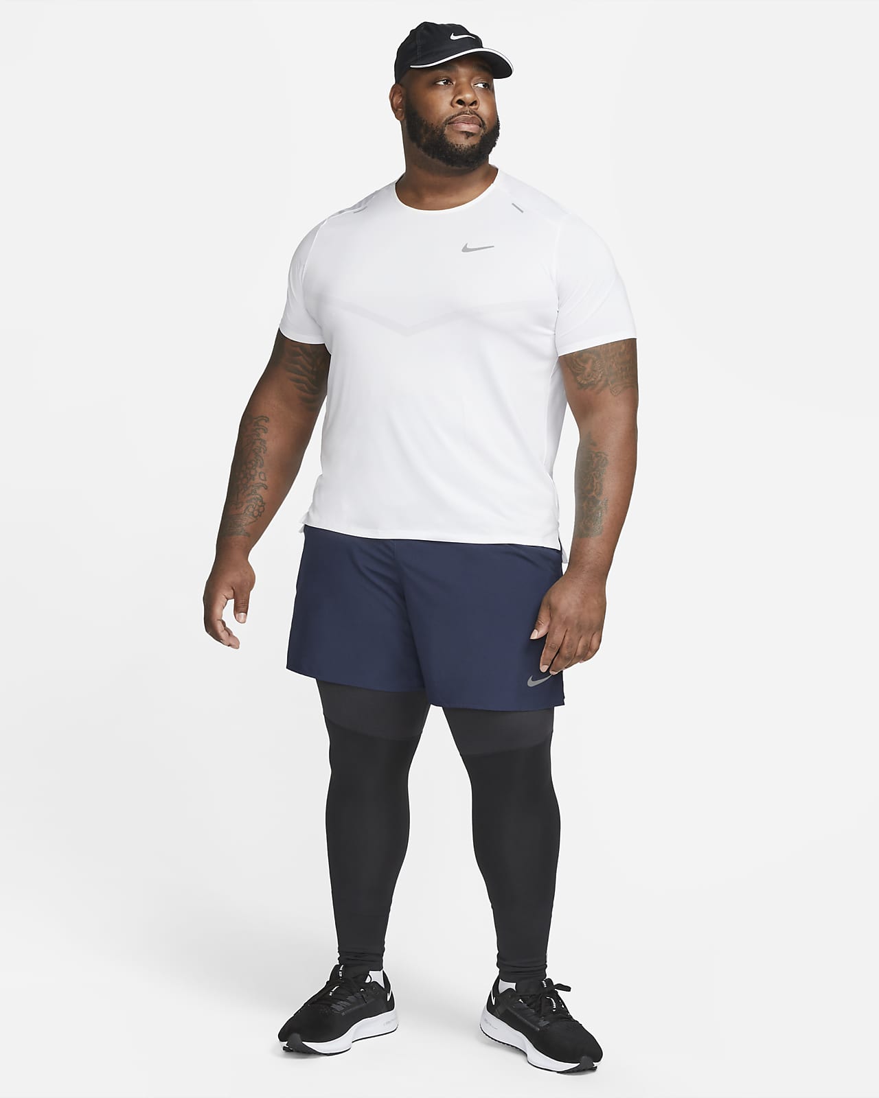 Nike Pro Training Tights Mens Size Small Black Light Smoke Grey White  CU6736-010