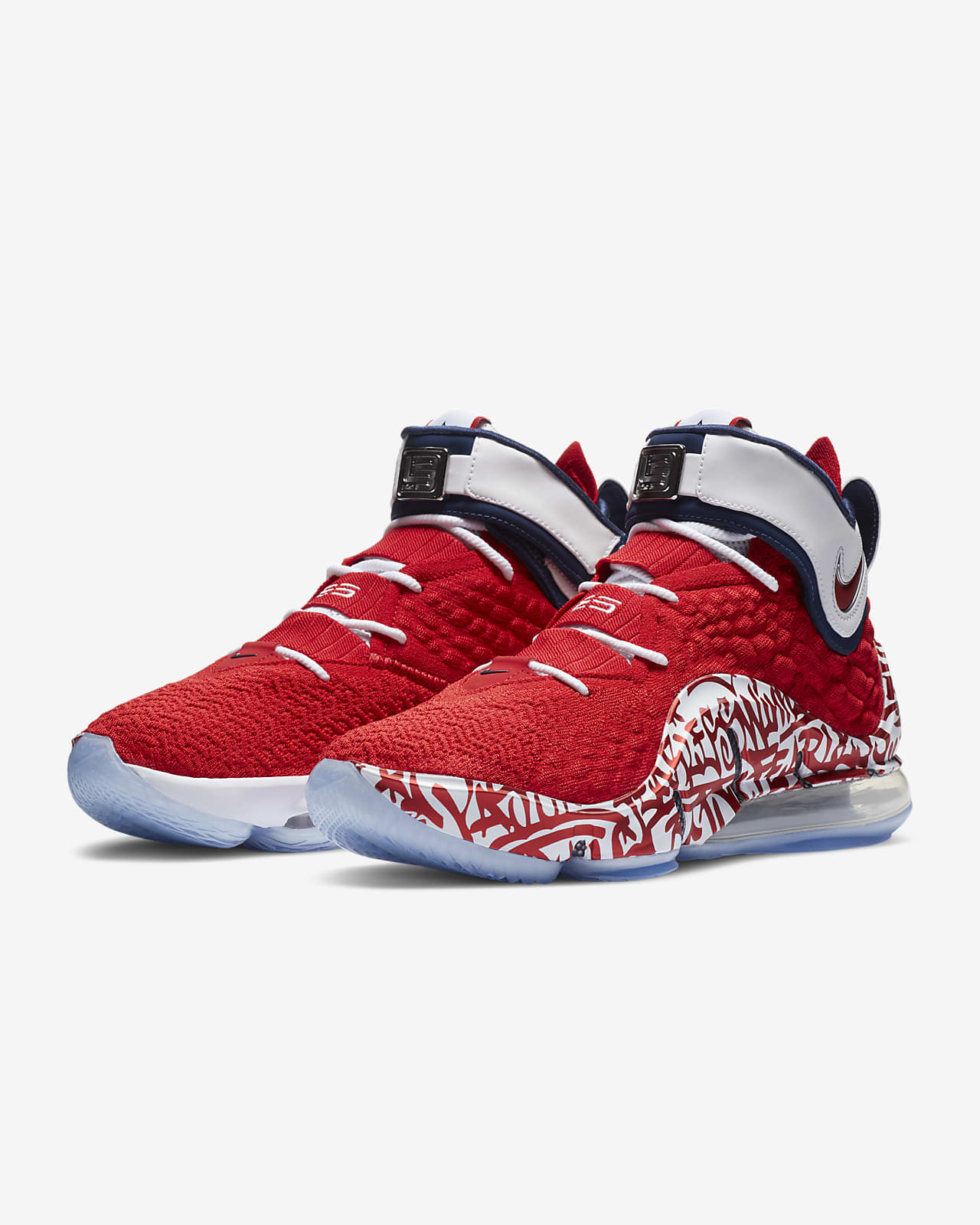 lebron 17 red and white