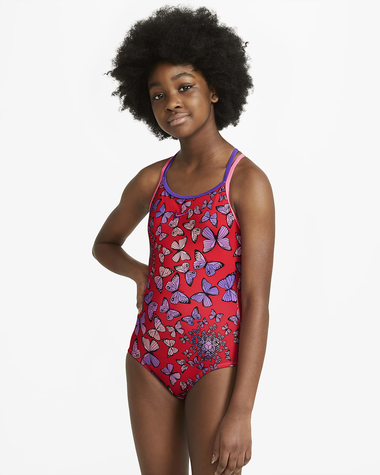 Nike Big Kids' (Girls') T-Back 1-Piece Swimsuit