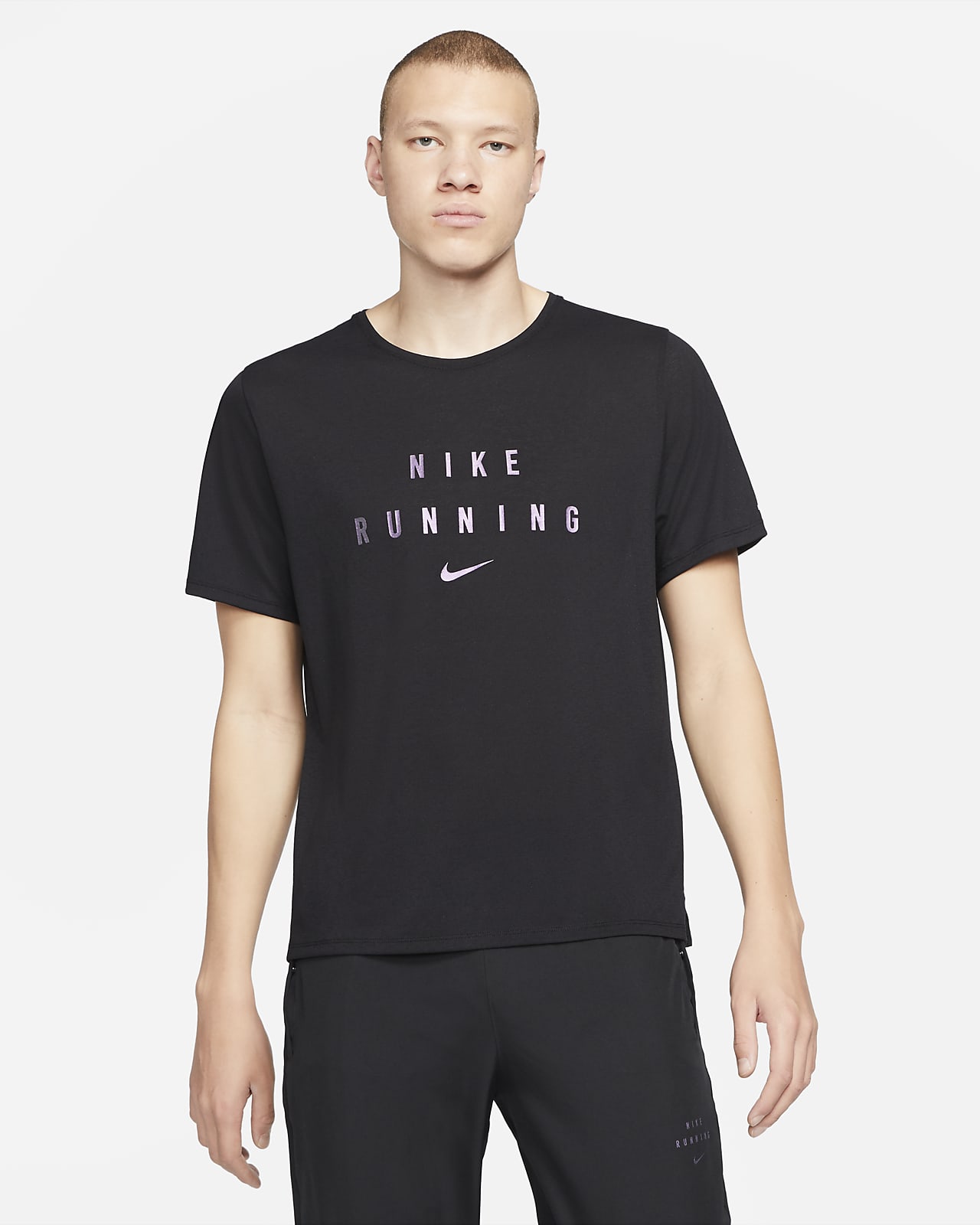 nike dry miler running top