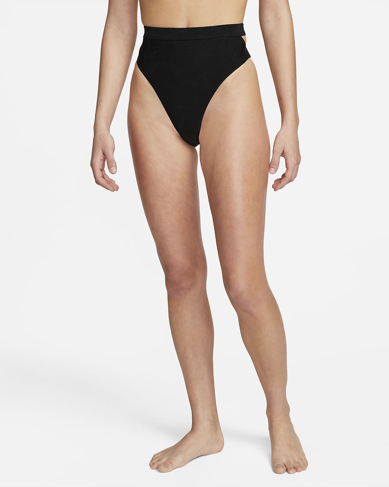 Nike Swim Parte de abajo de bikini de talle alto con aberturas - Mujer