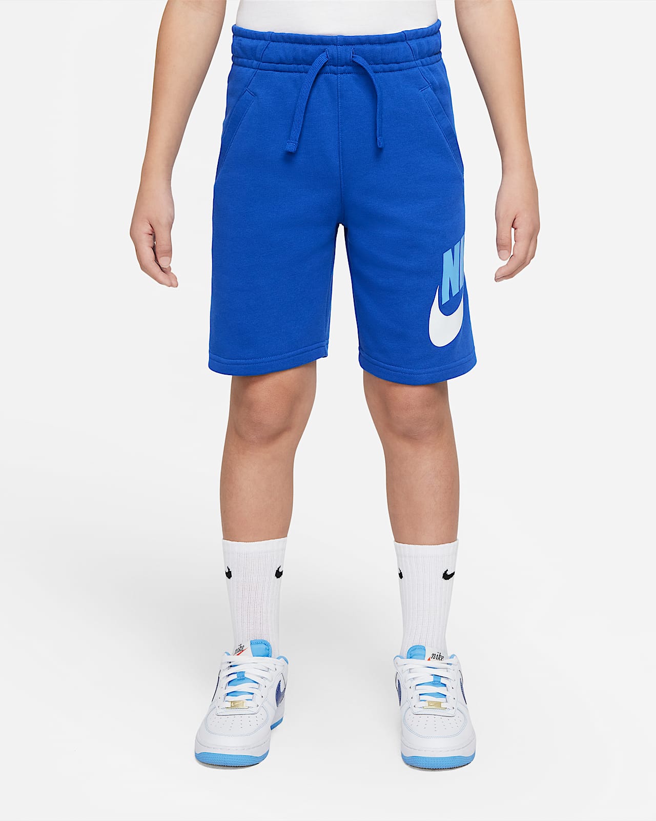 nike sportswear club fleece logo shorts