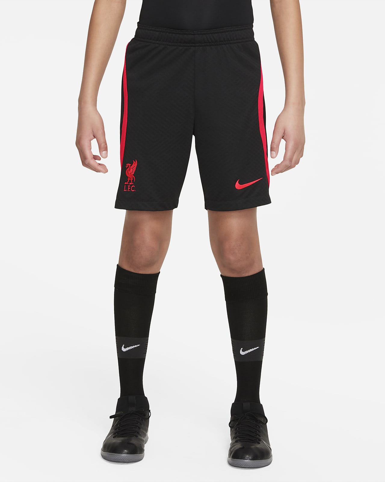 Shorts de fútbol Nike Dri-FIT para niños talla grande del Liverpool FC Strike