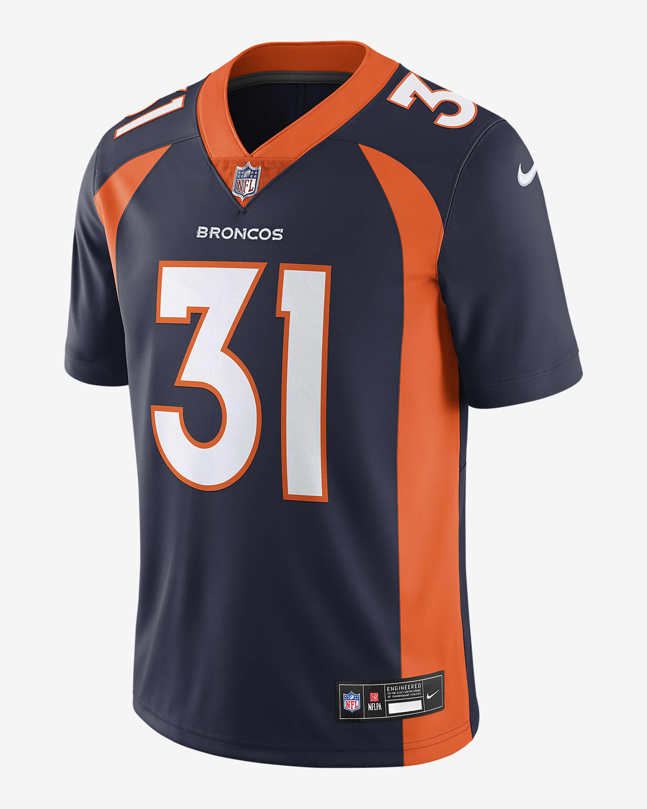 Justin Simmons Denver Broncos Nike Men's Dri-Fit NFL Limited Football Jersey in Orange, Size: Medium | 32NM05VC8WF-6Y0