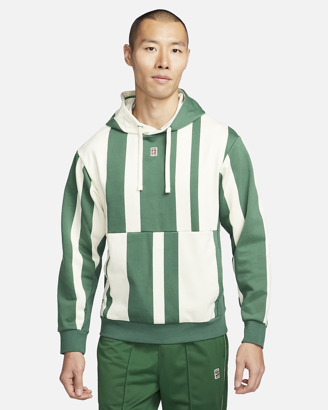 Ανδρική φλις μπλούζα τένις Dri-FIT με κουκούλα NikeCourt Heritage