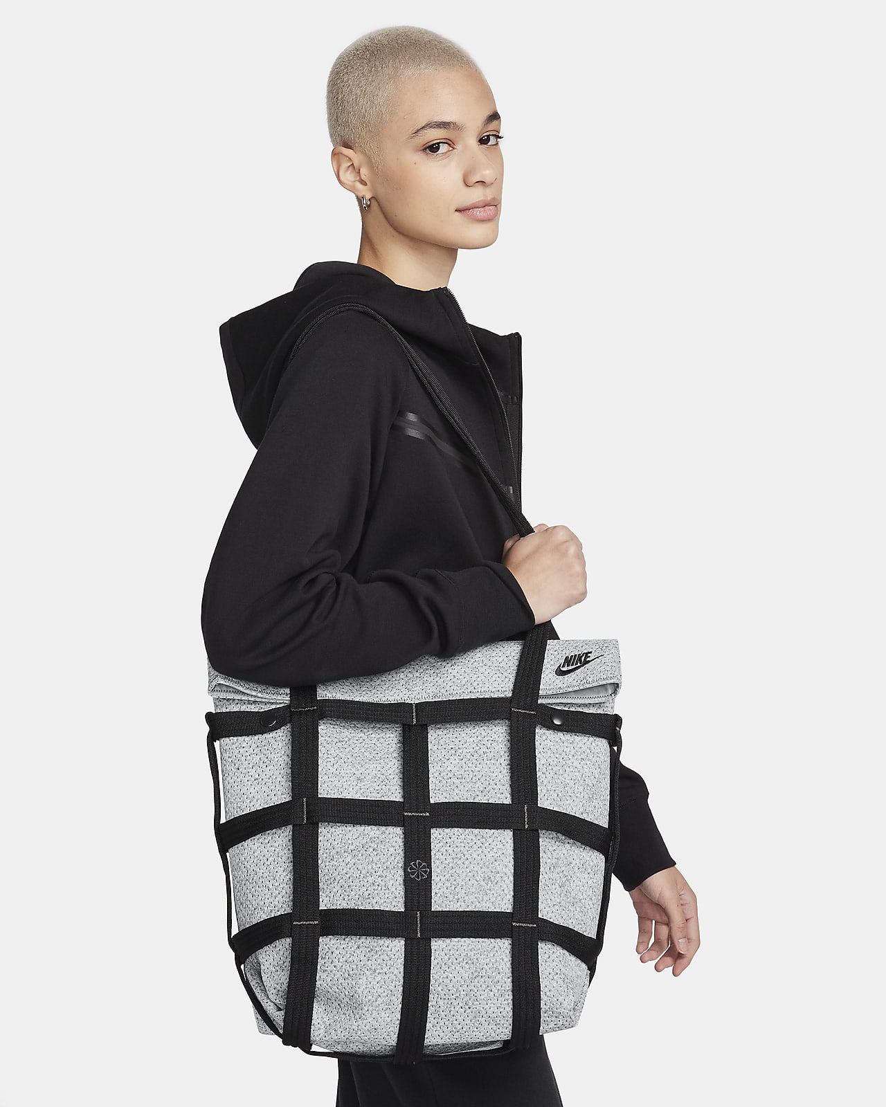 Bags, Grey And White Checkered Tote Bag