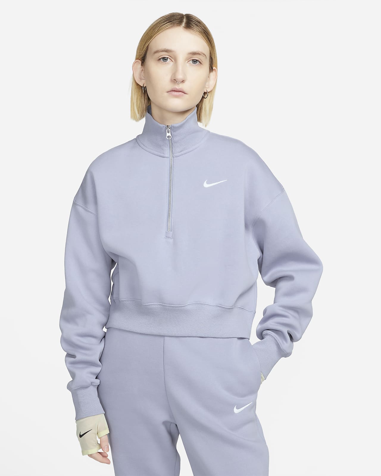 katoen Ondoorzichtig Denken Nike Sportswear Phoenix Fleece Women's Oversized 1/2-Zip Crop Sweatshirt.  Nike.com