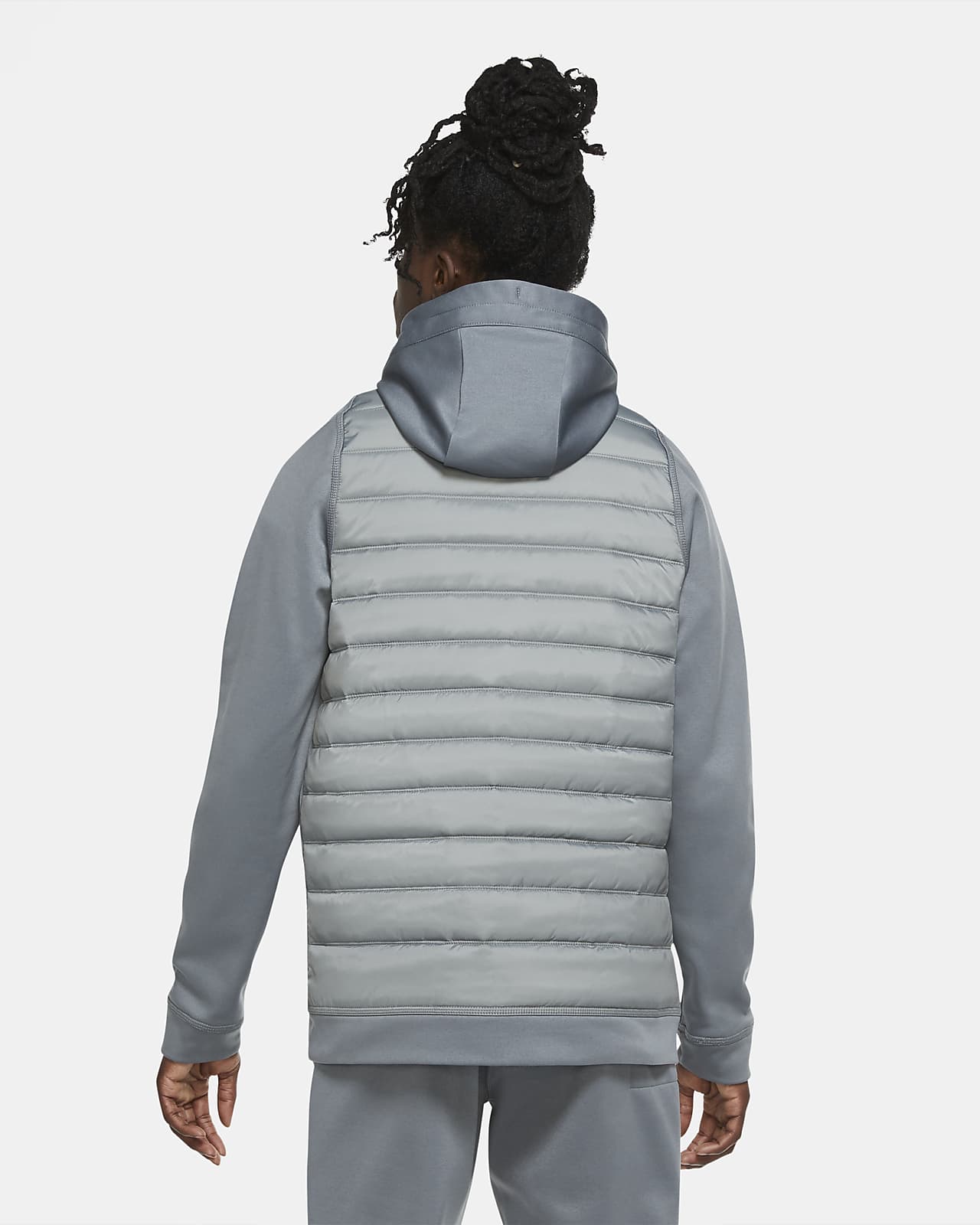 nike therma jacket grey