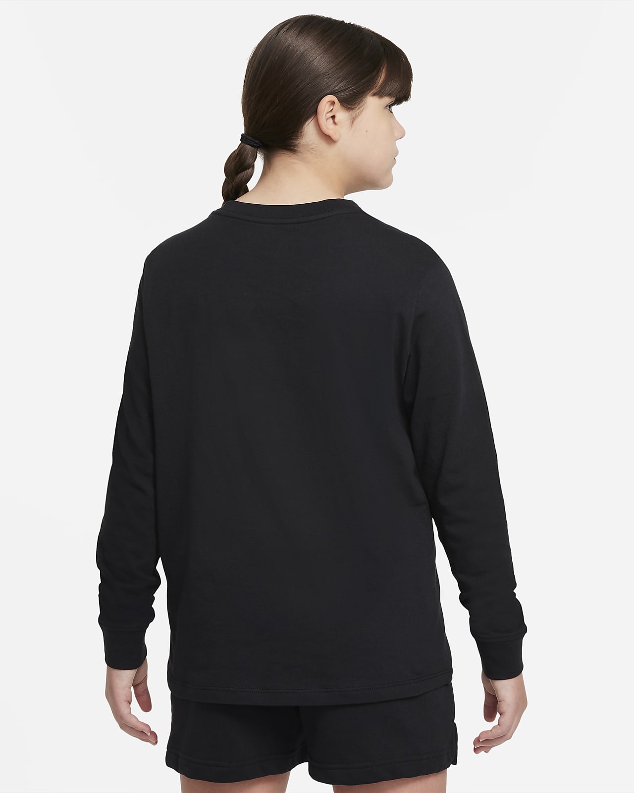 Nike Sportswear Older Kids Girls Long Sleeve T Shirt Extended Size Nike Lu