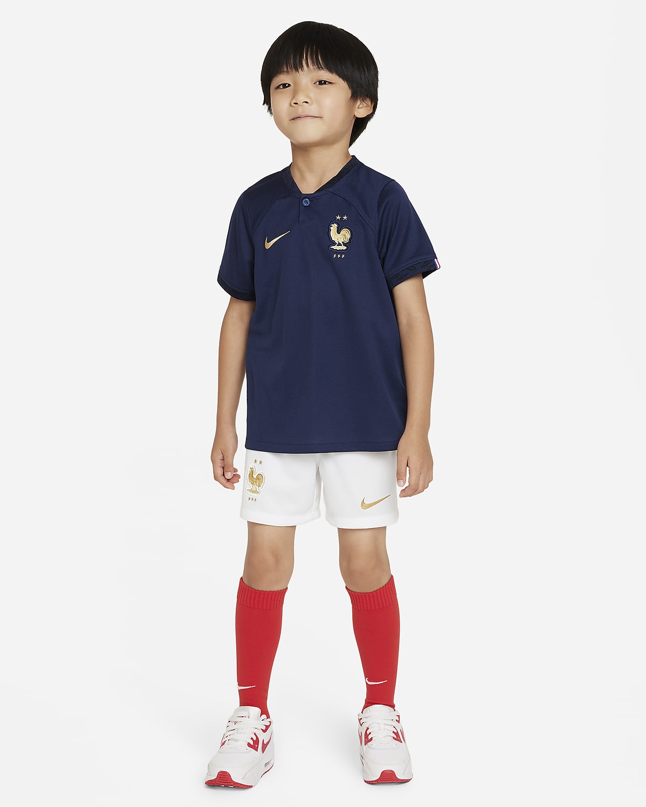 FFF 2022/23 Home Nike Fußballtrikot-Set für jüngere Kinder