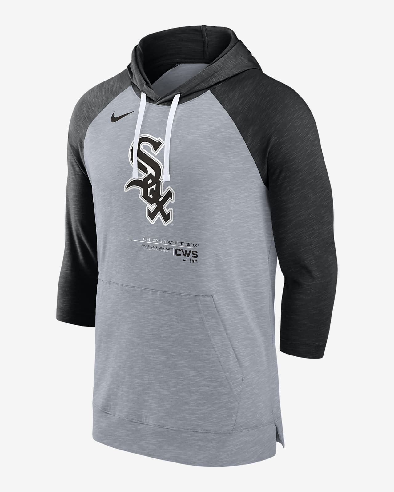 Nike Baseball (MLB Chicago White Sox) Men's 3/4-Sleeve Pullover Hoodie