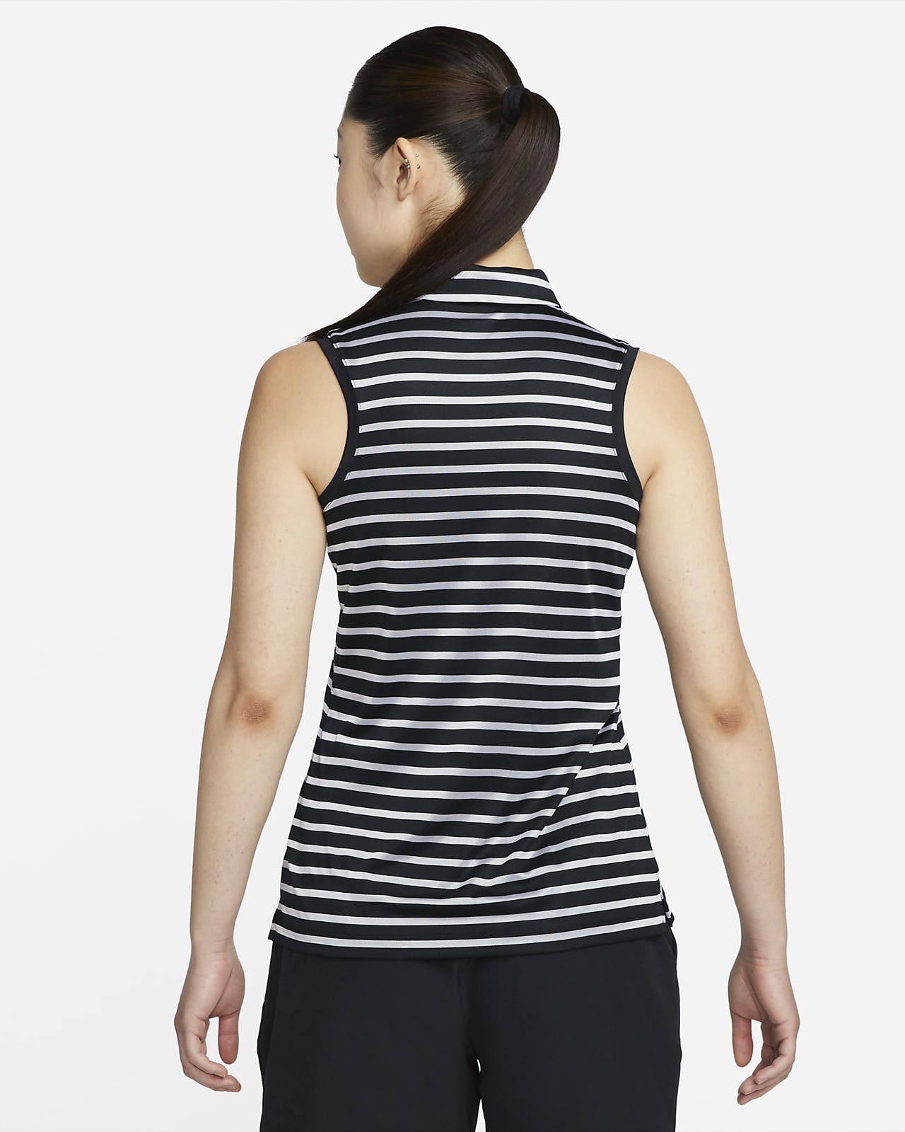 Nike Dri-FIT Victory Women's Striped Sleeveless Golf Polo. Nike JP