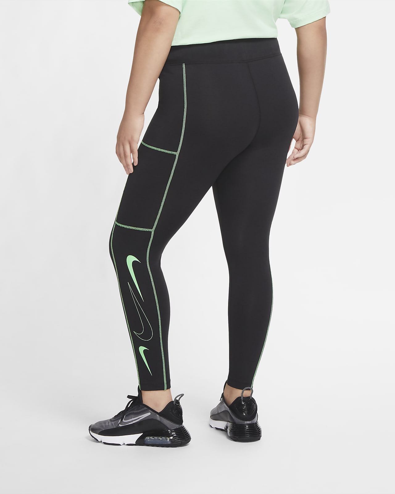 plus size nike logo leggings