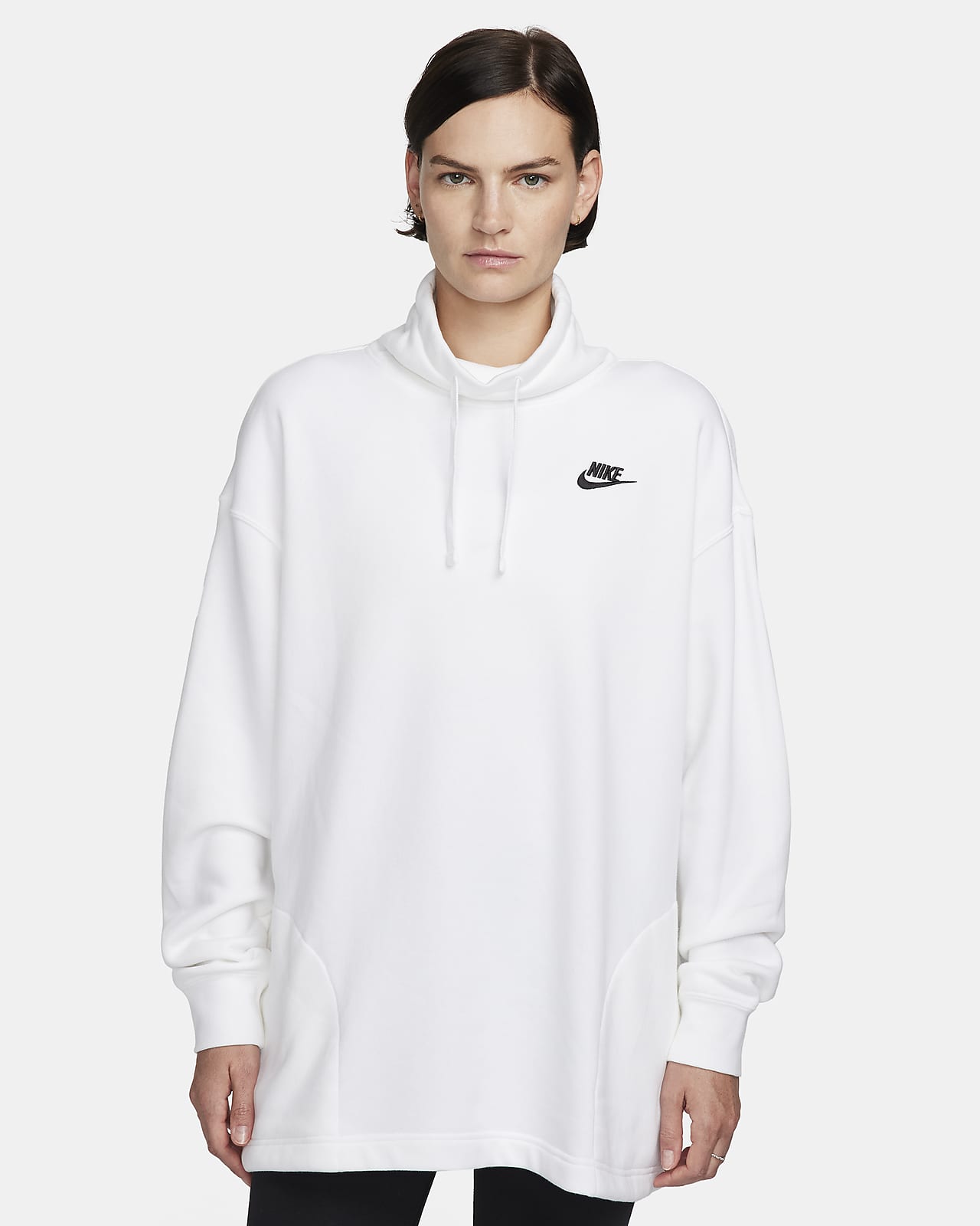 Sudadera de cuello alto oversized para mujer Nike Sportswear Club Fleece