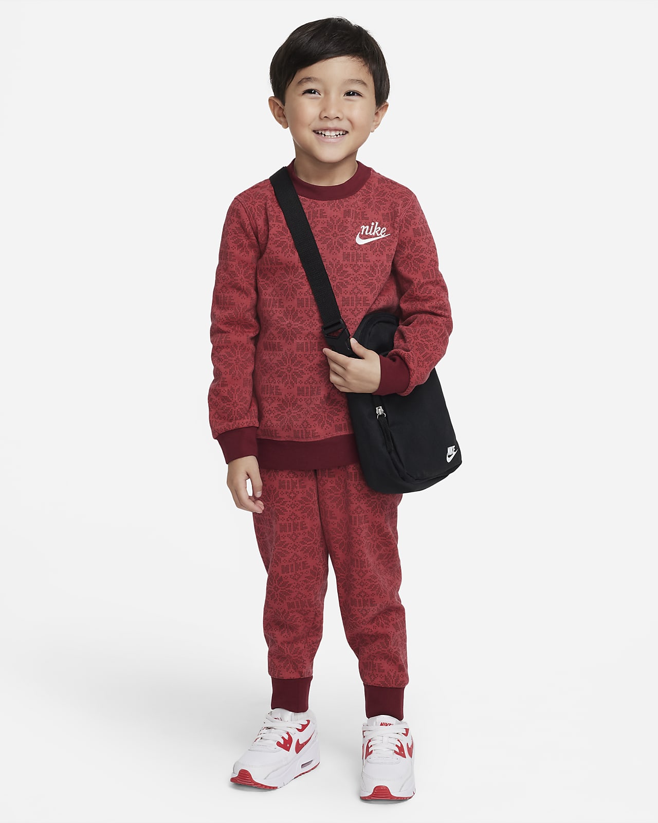 Nike Sportswear Club Fleece Toddler Holiday Sweatshirt and Pants Set ...