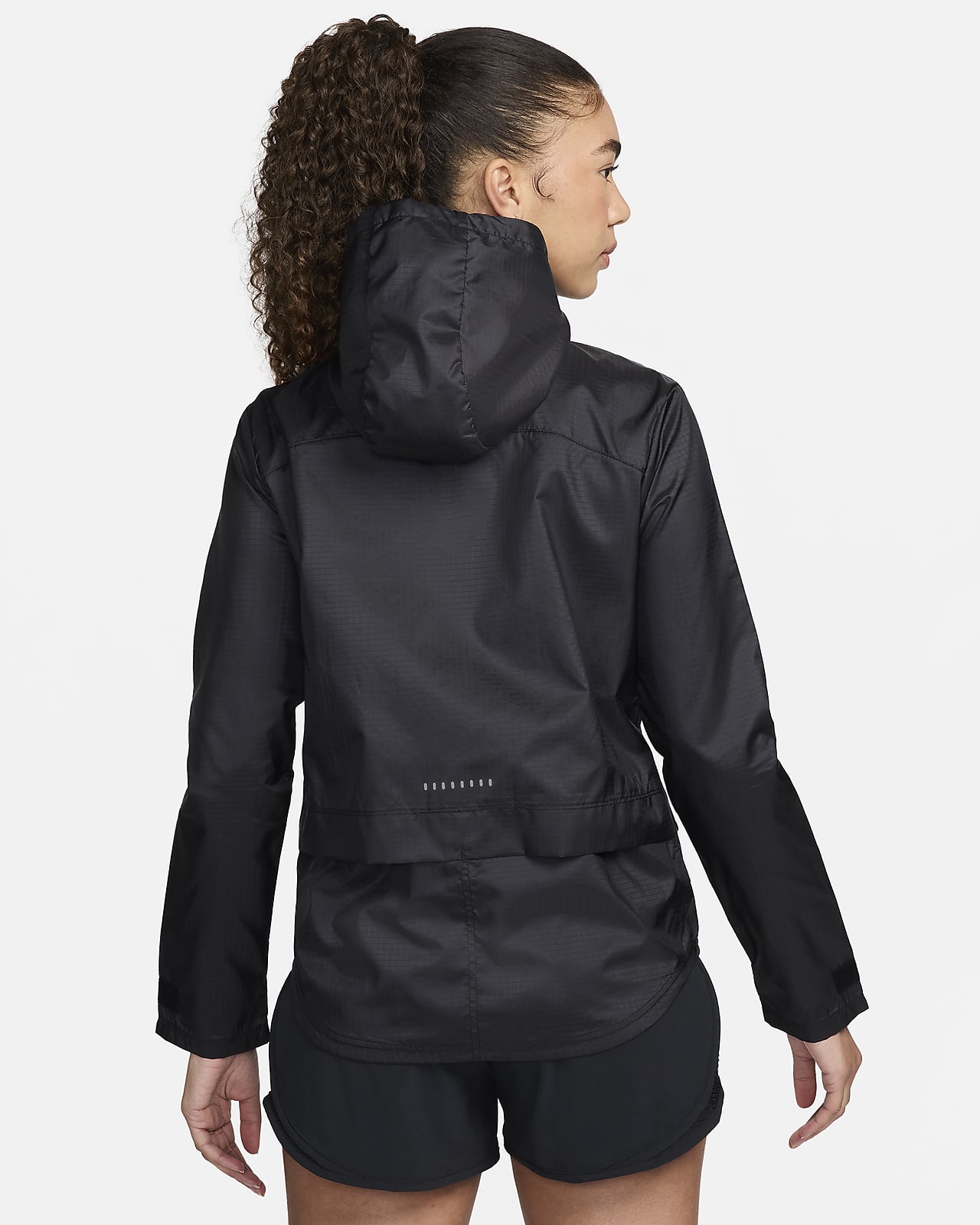 nike womens running jacket black
