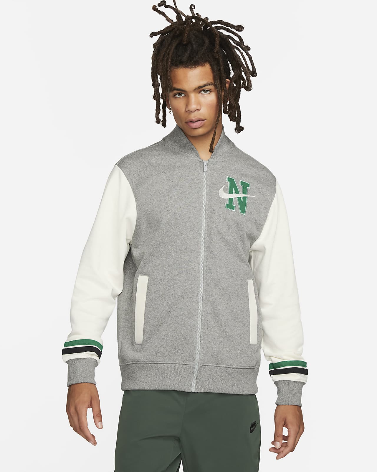 Giacca rétro in fleece stile college Nike Sportswear – Uomo. Nike IT