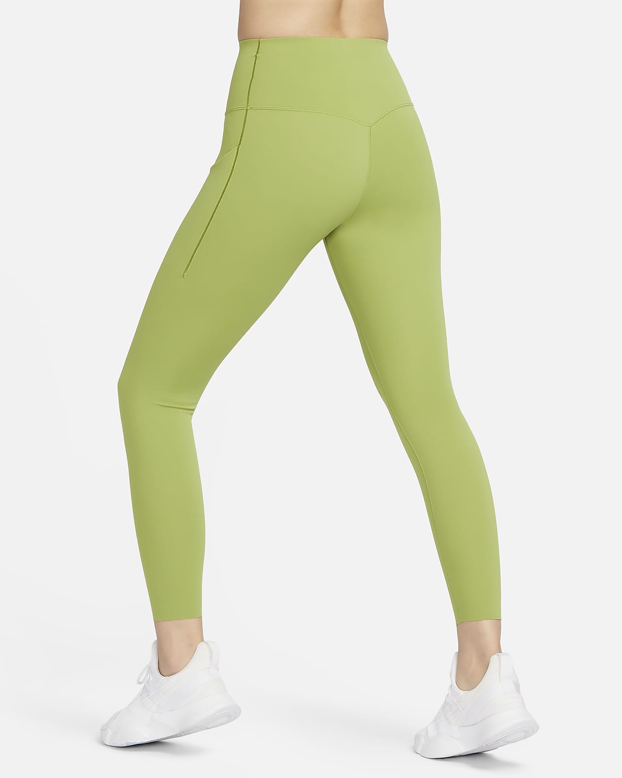Nike Dri-Fit Leggings Womens Size Medium Neon Green Geometric Capri Running  | eBay