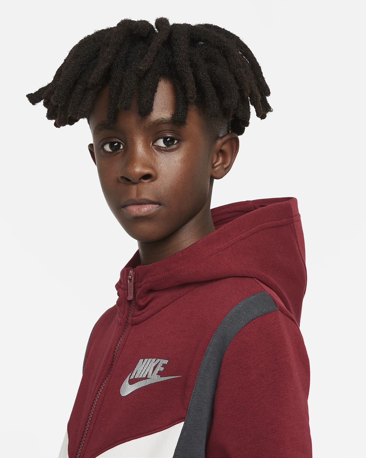 Nike Sportswear Older Kids' (Boys') Full-Zip Fleece Hoodie. Nike SE