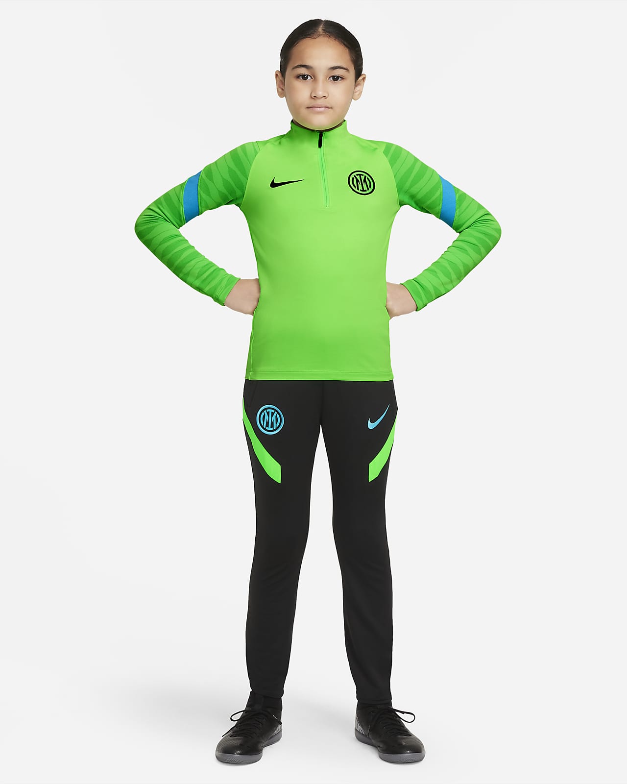 Inter Milan Strike Nike Dri-FIT voetbaltrainingstop voor kids. Nike NL