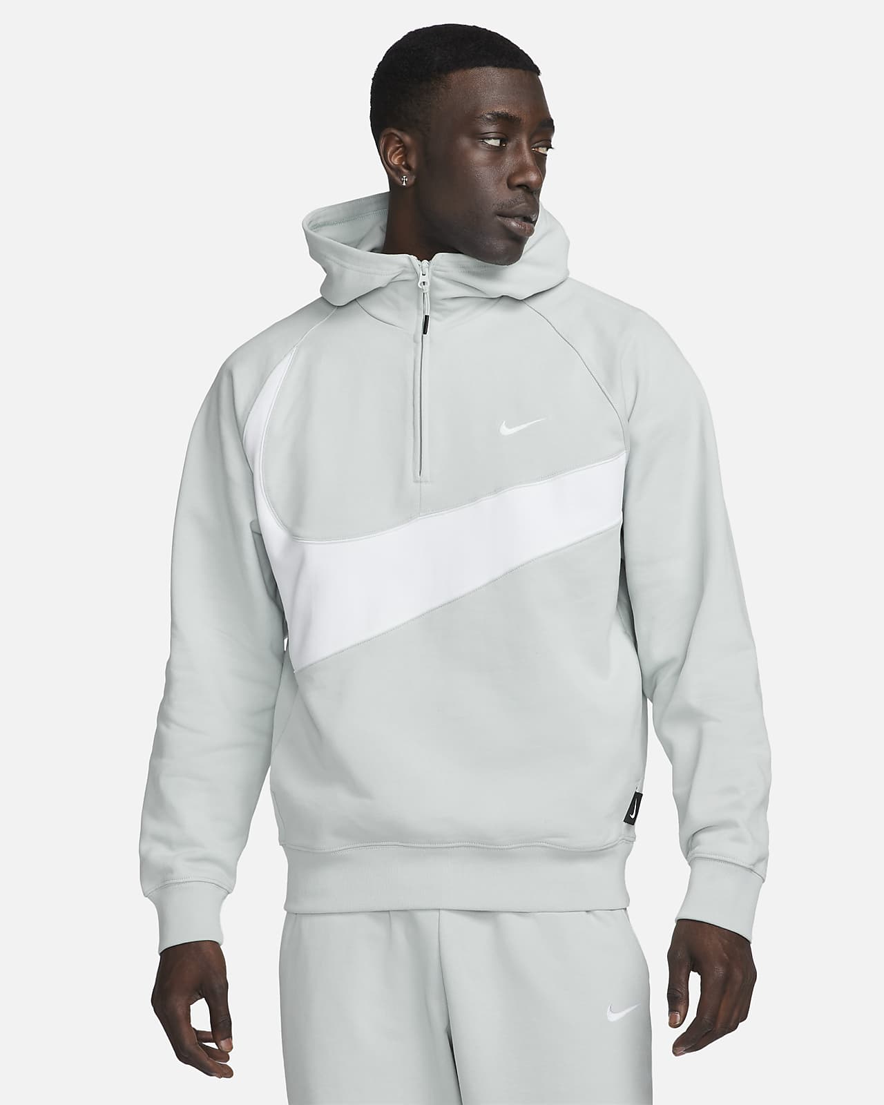 Están familiarizados Convertir Hazme Sudadera con gorro de tejido Fleece con medio cierre para hombre Nike  Swoosh. Nike.com