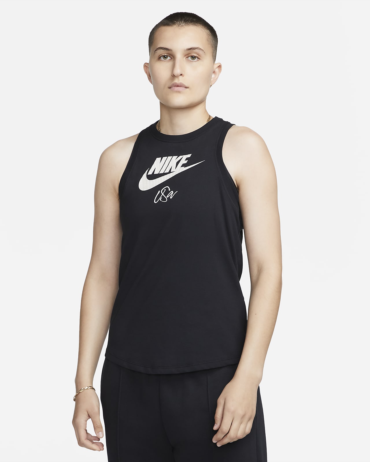 Nike Women's Mesh Silky Athletic Wear Dri Fit Tank Top Olive Green