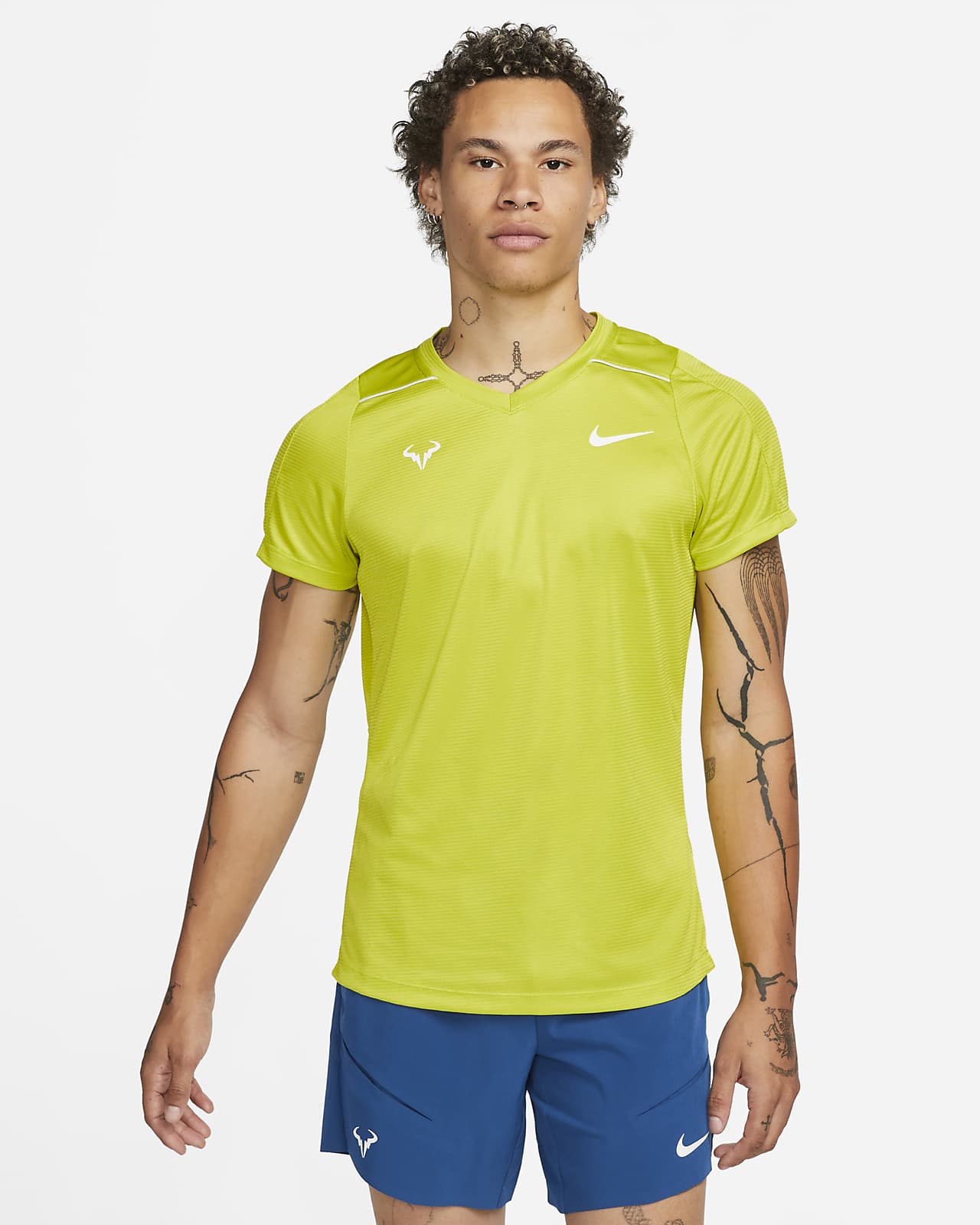 Kortärmad tenniströja NikeCourt Dri-FIT Rafa Challenger för män