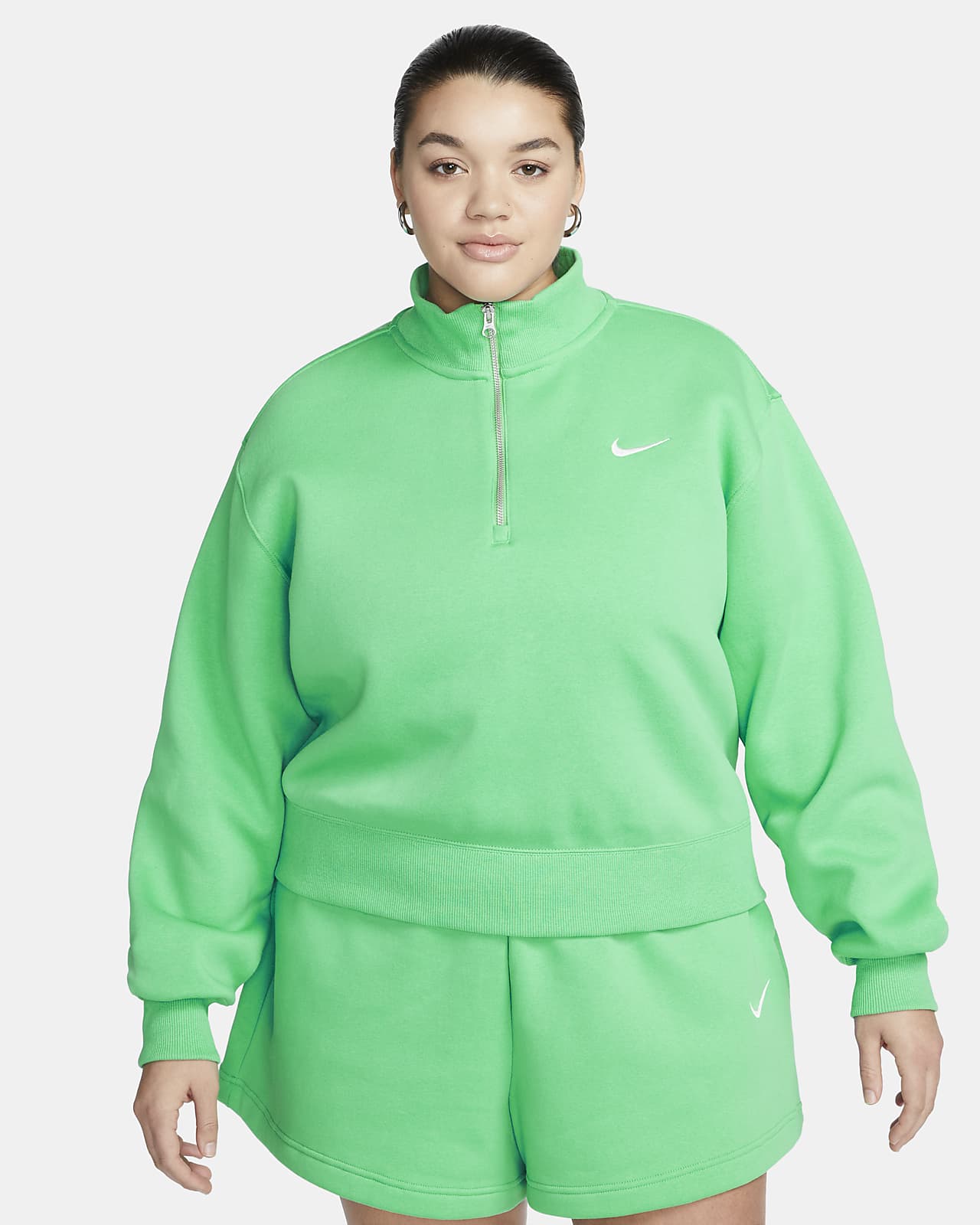 toelage ijzer Centrum Nike Sportswear Phoenix Fleece Women's Oversized 1/2-Zip Crop Sweatshirt  (Plus Size). Nike.com