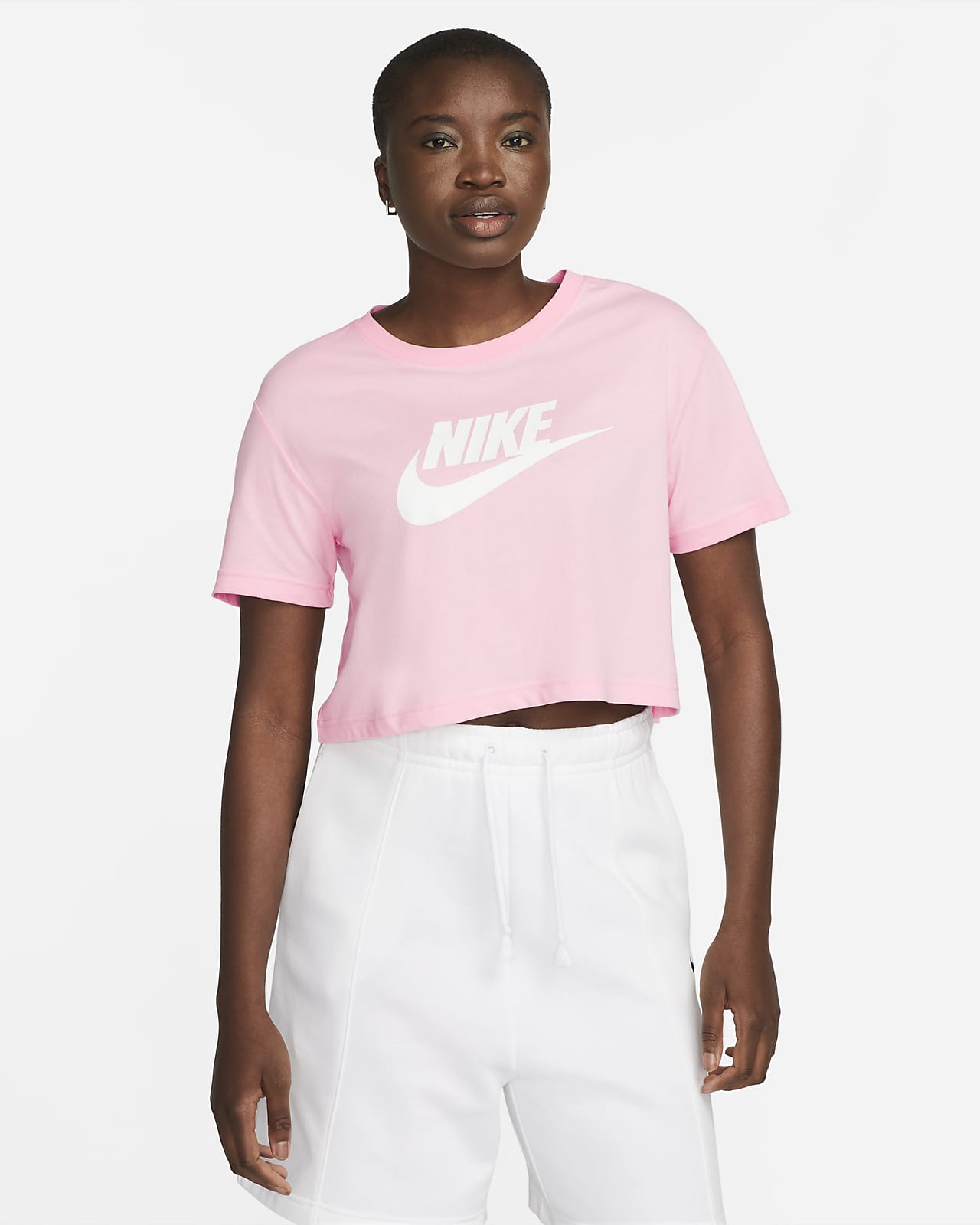 Expertise security on Nike Sportswear Essential Women's Cropped Logo T-Shirt. Nike.com