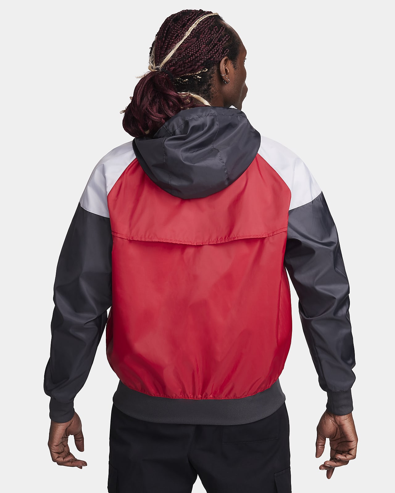 Red nike sale windbreaker jacket