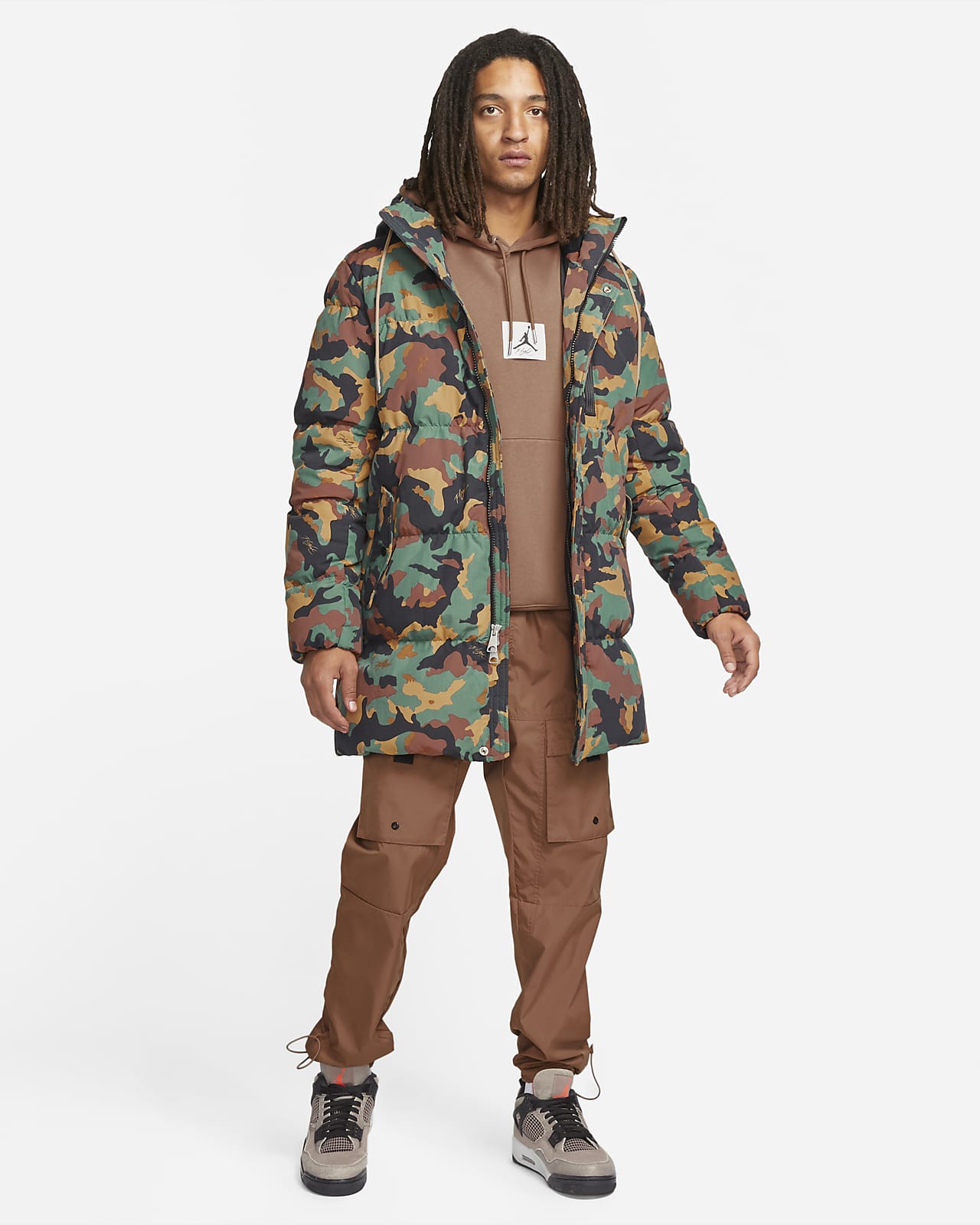 nike printed parka