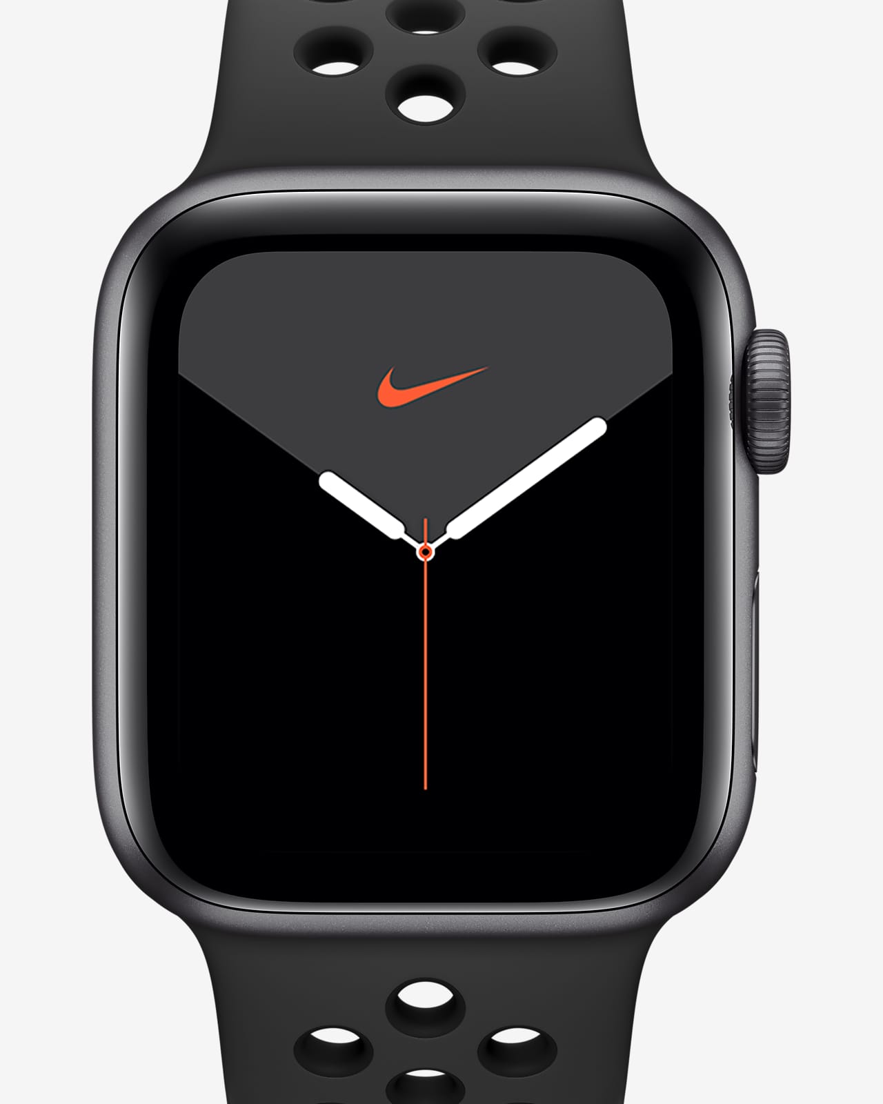 Apple Watch Nike Series 5 (GPS + Mobilfunk) mit Nike Sport Band 40-mm-Aluminumgehäuse in Space Gray