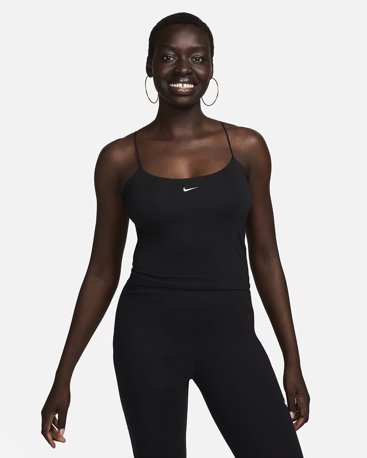 Maskinstrikket Nike Sportswear Chill Cami-tanktop med tætsiddende pasform til kvinder