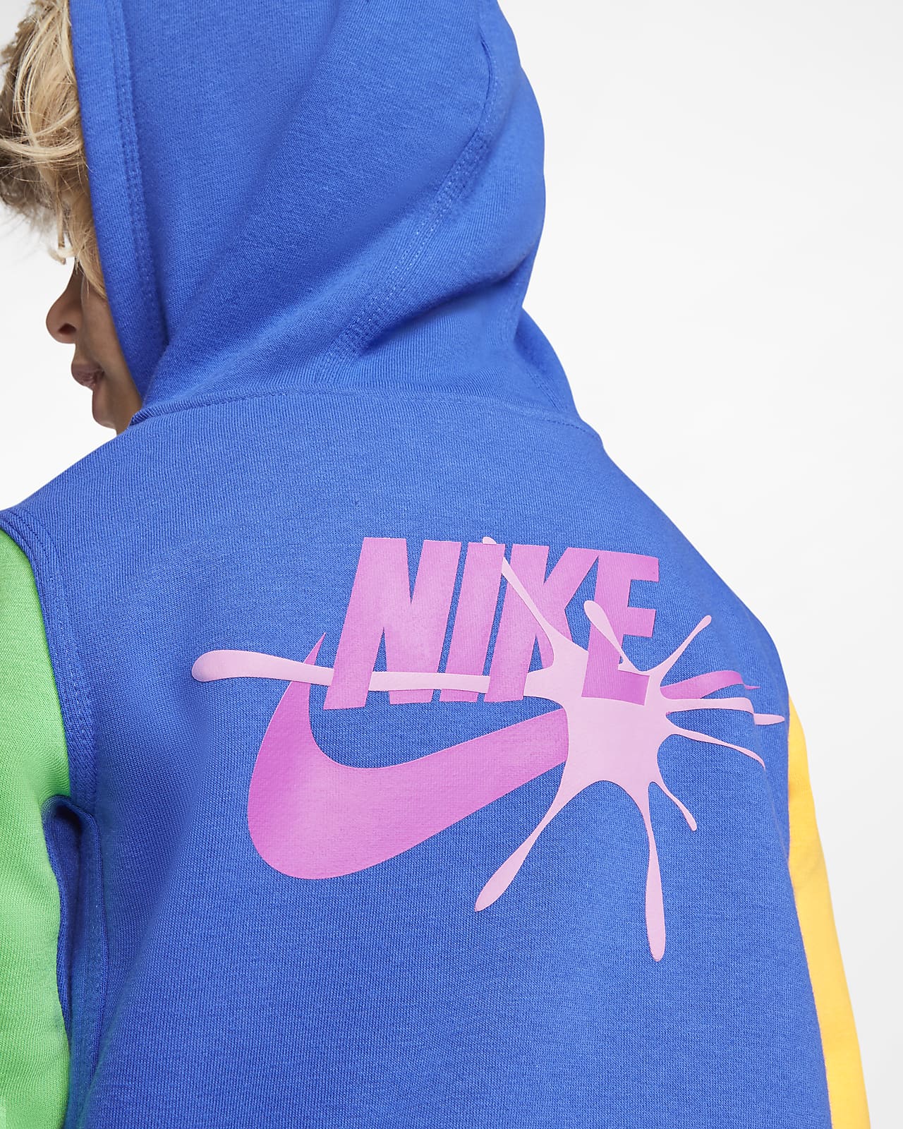 término análogo delincuencia Extranjero Sudadera Nike con capucha sin cierre en tejido Fleece para niño talla  pequeña. Nike.com