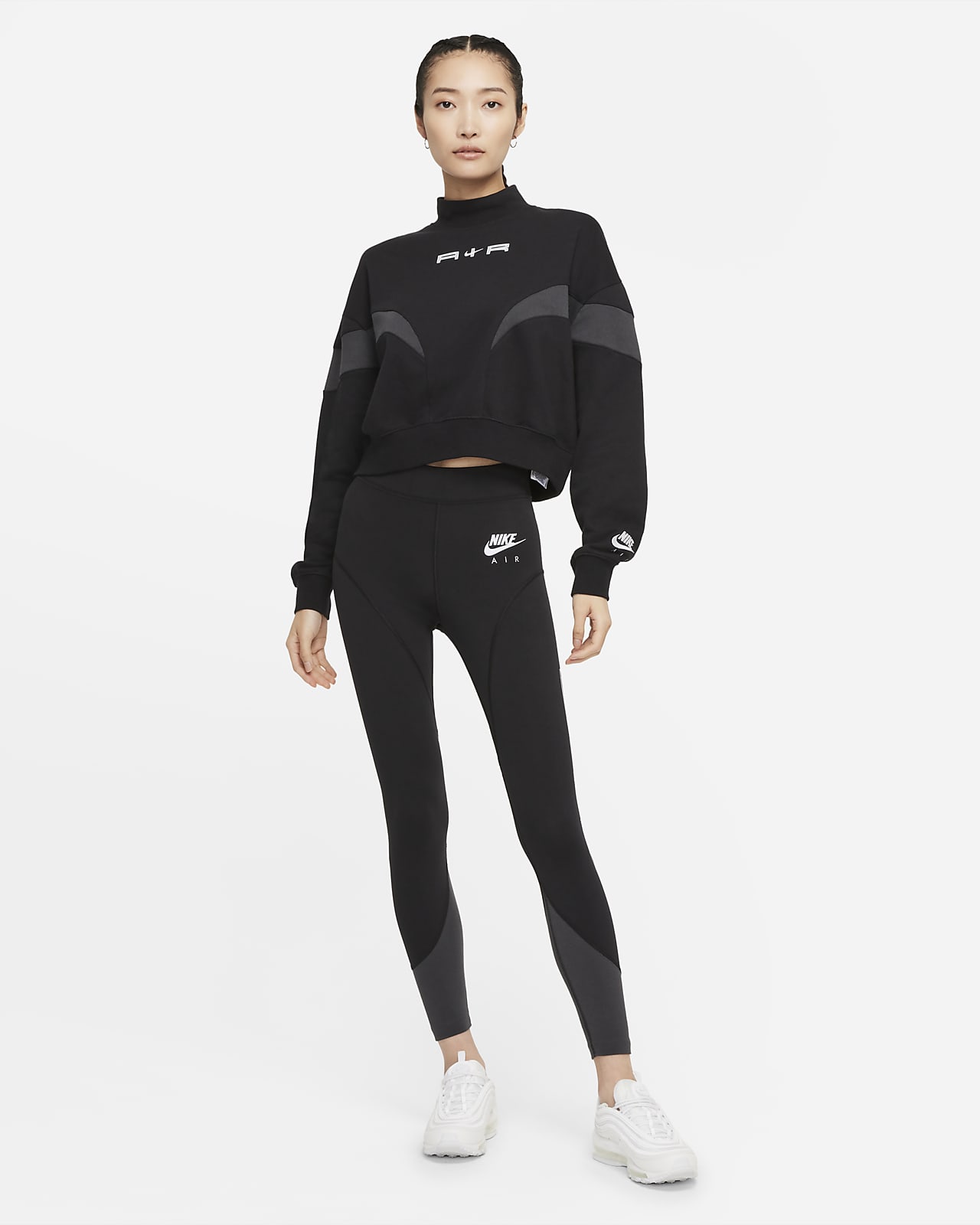 Nike Women's Air Black/Grey Leggings - Hibbett
