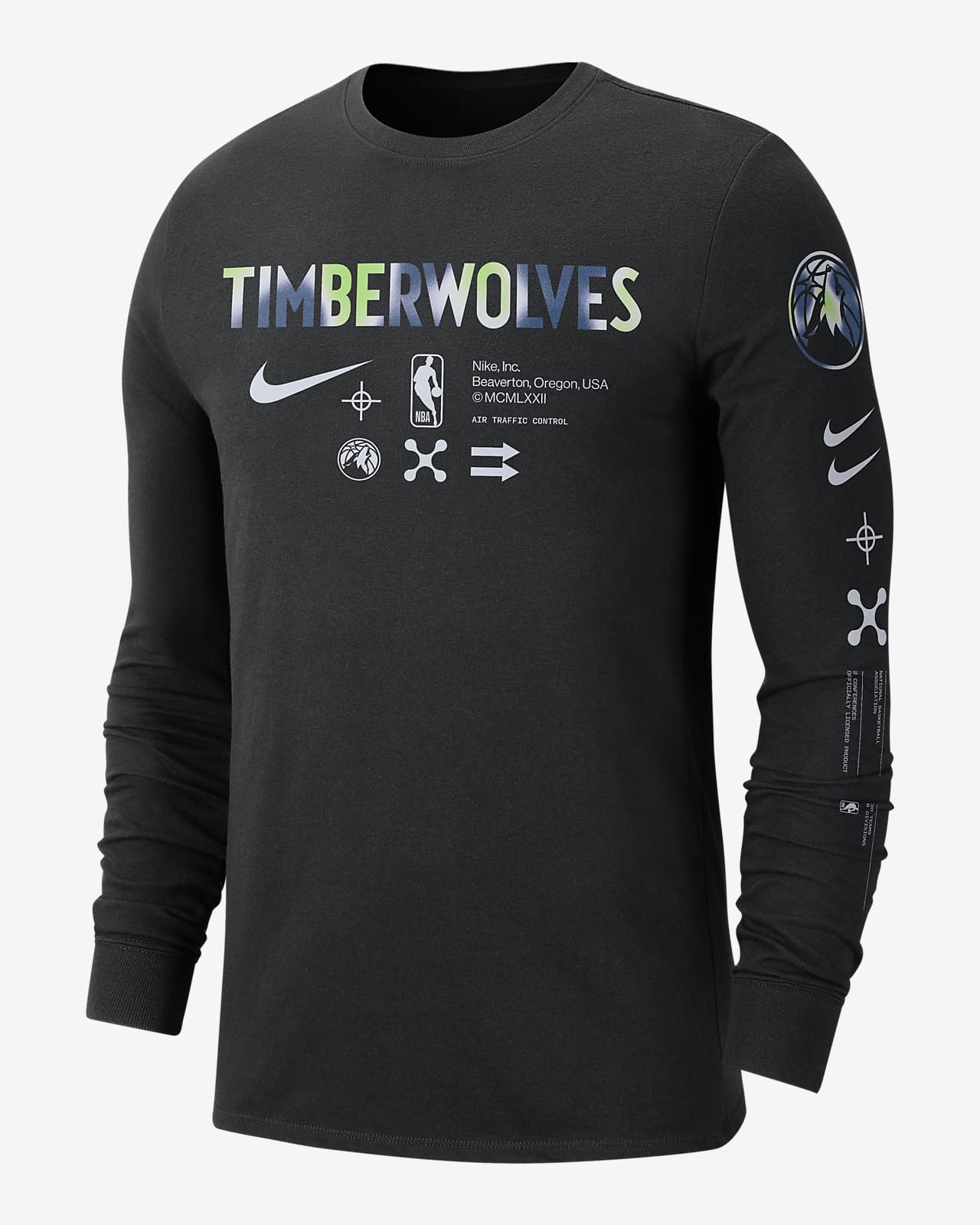 Minnesota Timberwolves Nike NBA Authentics Dri-Fit Long Sleeve Shirt Men's New Navy/Blue 3xlt 3xlt