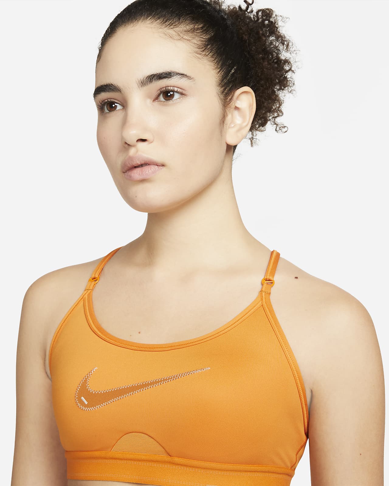 Nike Indy Women's Light-Support Padded Graphic Sports Bra. Nike SI