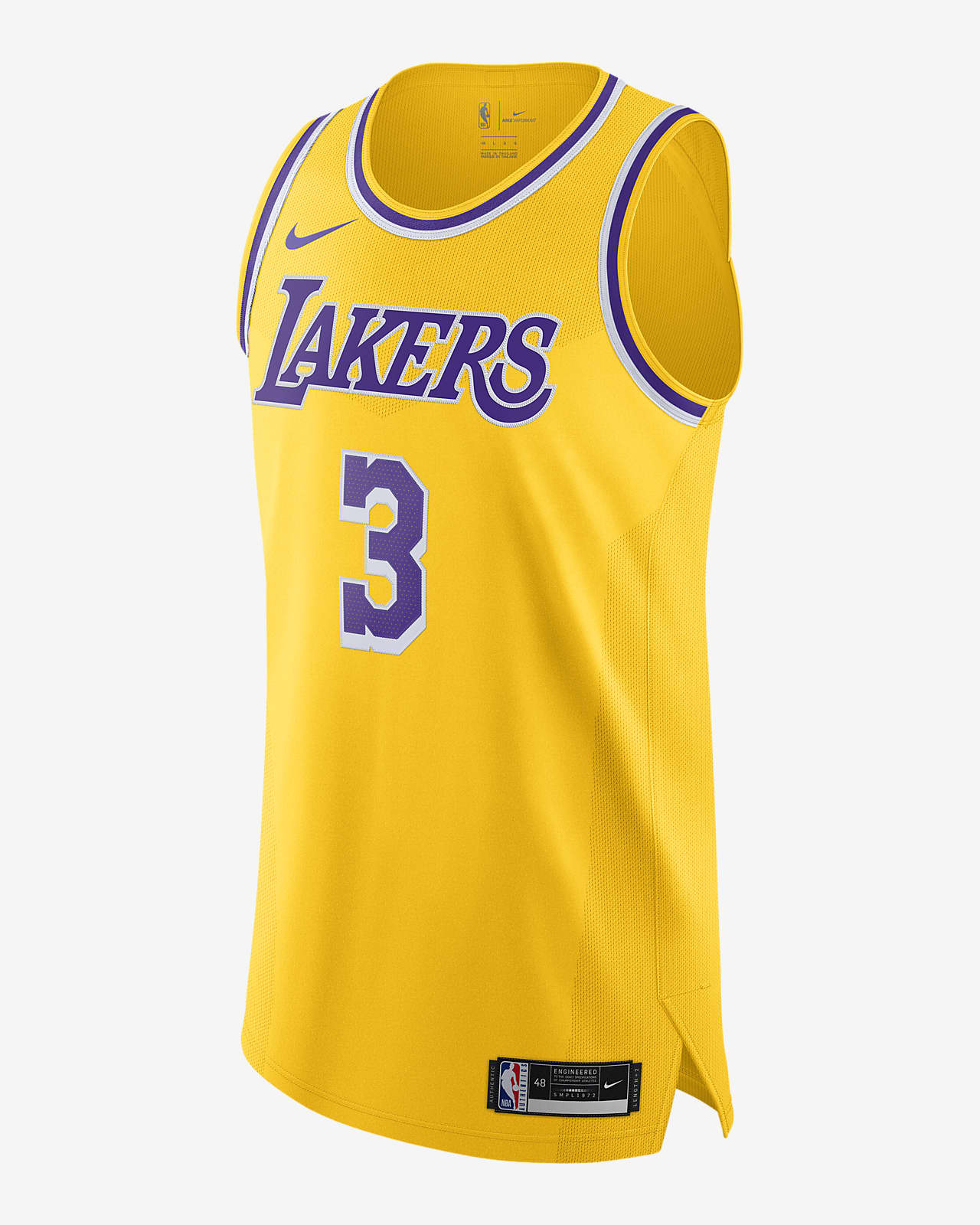 Camiseta Nike NBA Authentic Anthony Davis Lakers Icon Edition 2020 ...