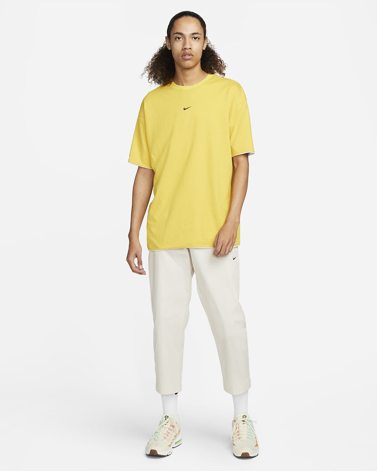 nike sportswear mock neck short sleeve top