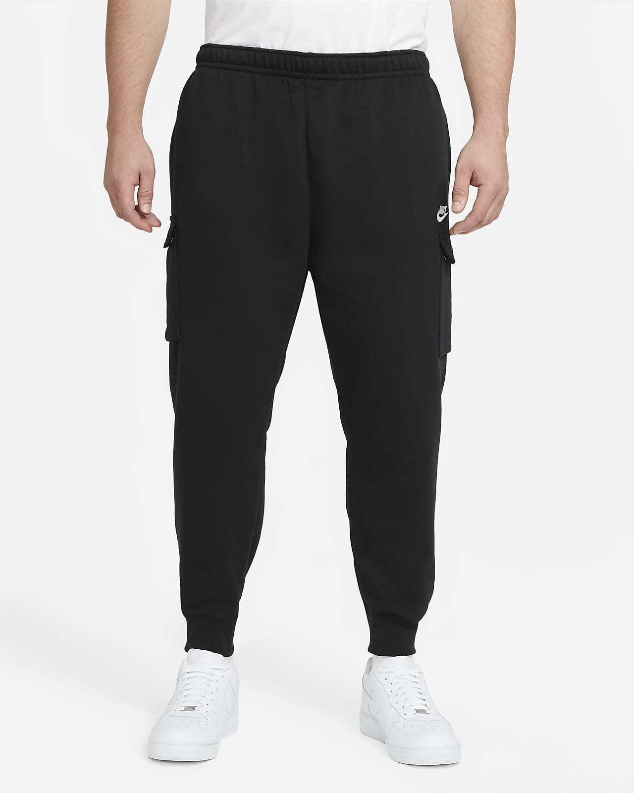 black nike cargo joggers mens