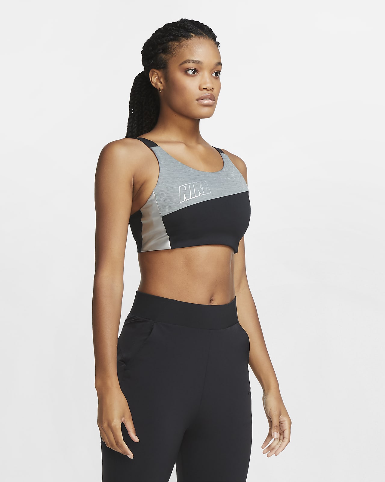 women's medium support sports bra nike swoosh