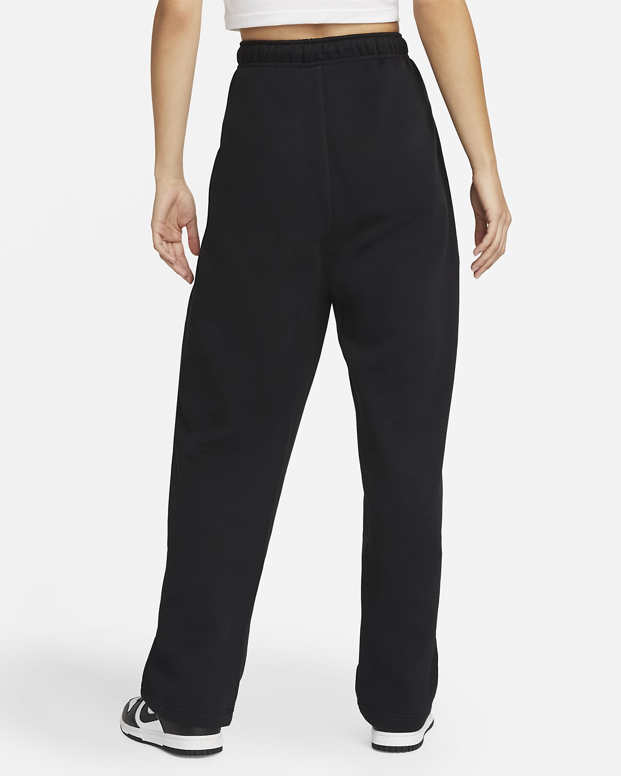 Pantaloni in fleece a vita media con bordo aperto Nike Sportswear  Collection Essential - Donna. Nike CH