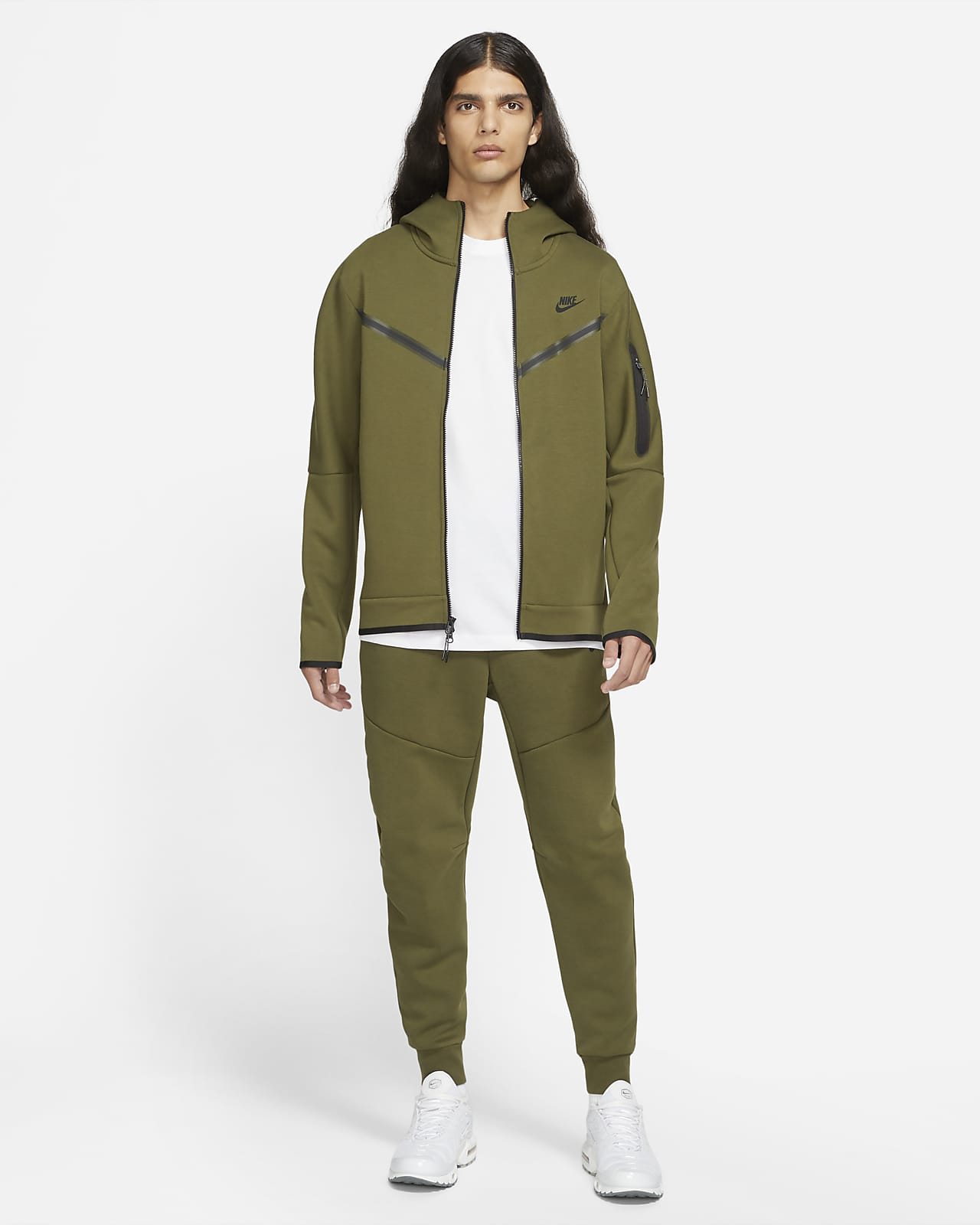 Nike Sportswear Tech Fleece Graphic Full-Zip Hoodie Grey