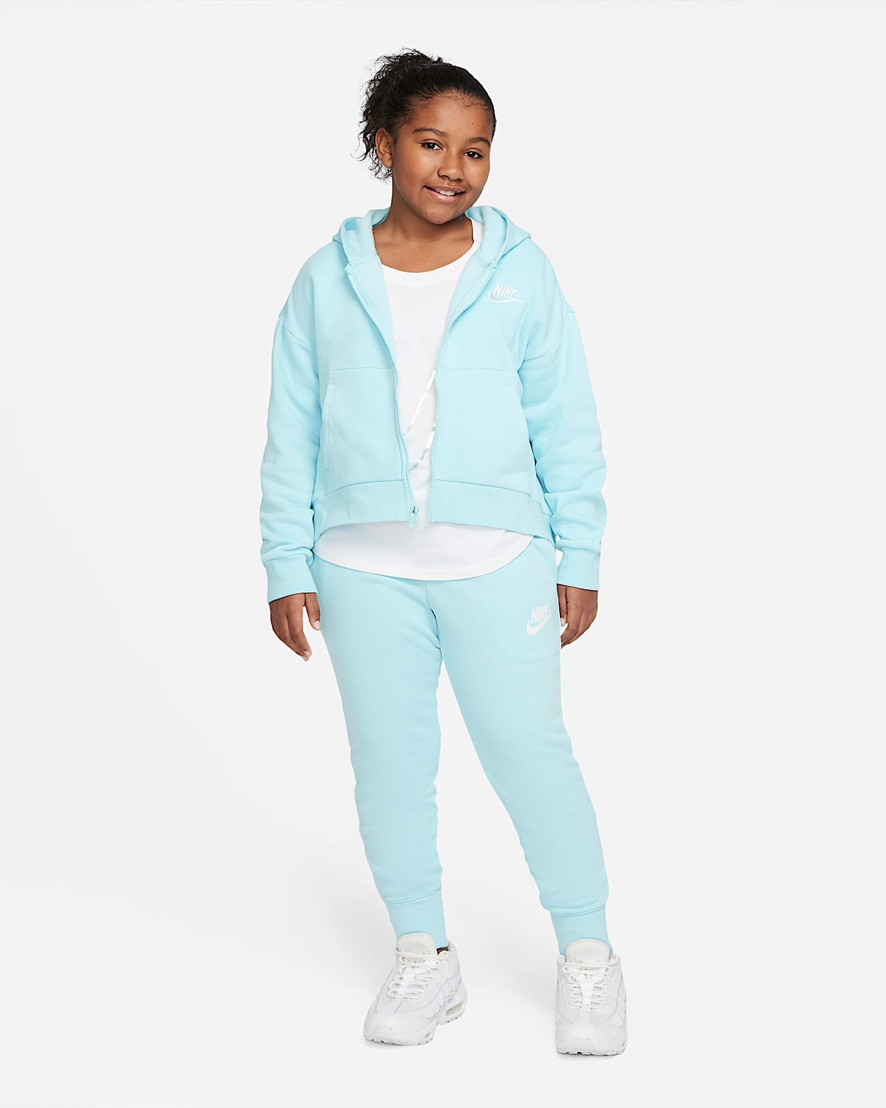Pantalones ajustados de French Terry para niña talla grande Nike Sportswear  Club (talla extendida). Nike.com