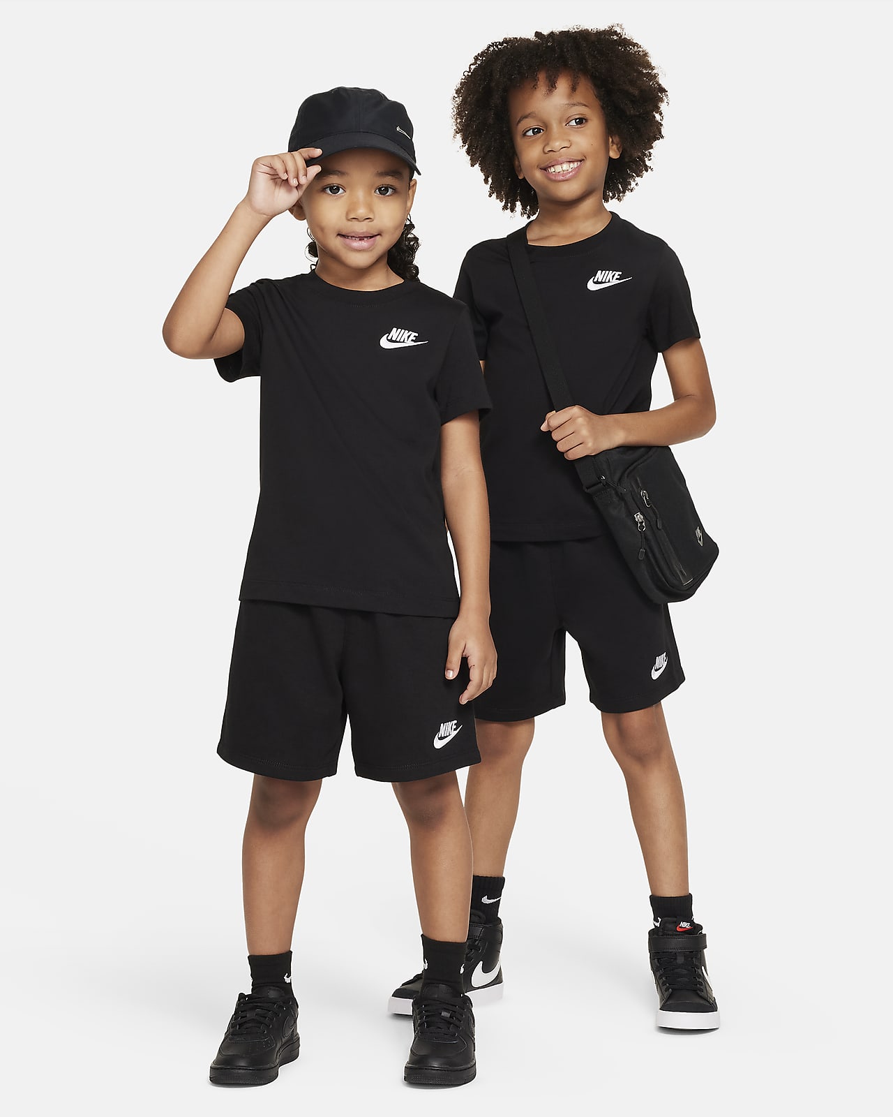 【ナイキ公式】クラブ リトルキッズ ニット ショートパンツ セットアップ ブラック 5 Nike CLUB Little Kids' KNIT Shorts Set