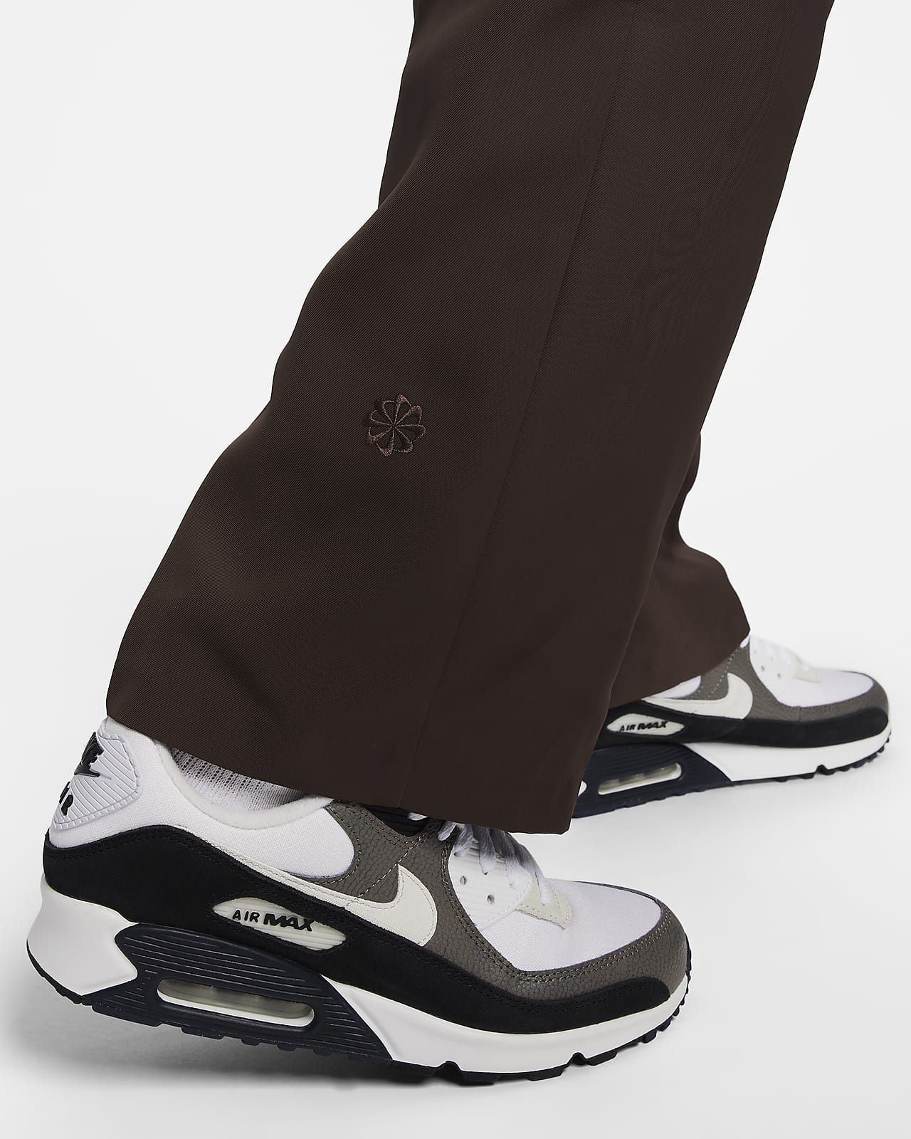 Nike textured tech fleece woven trousers in black