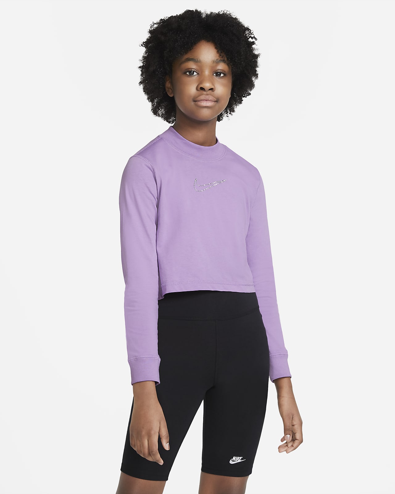 nike long sleeve crop top