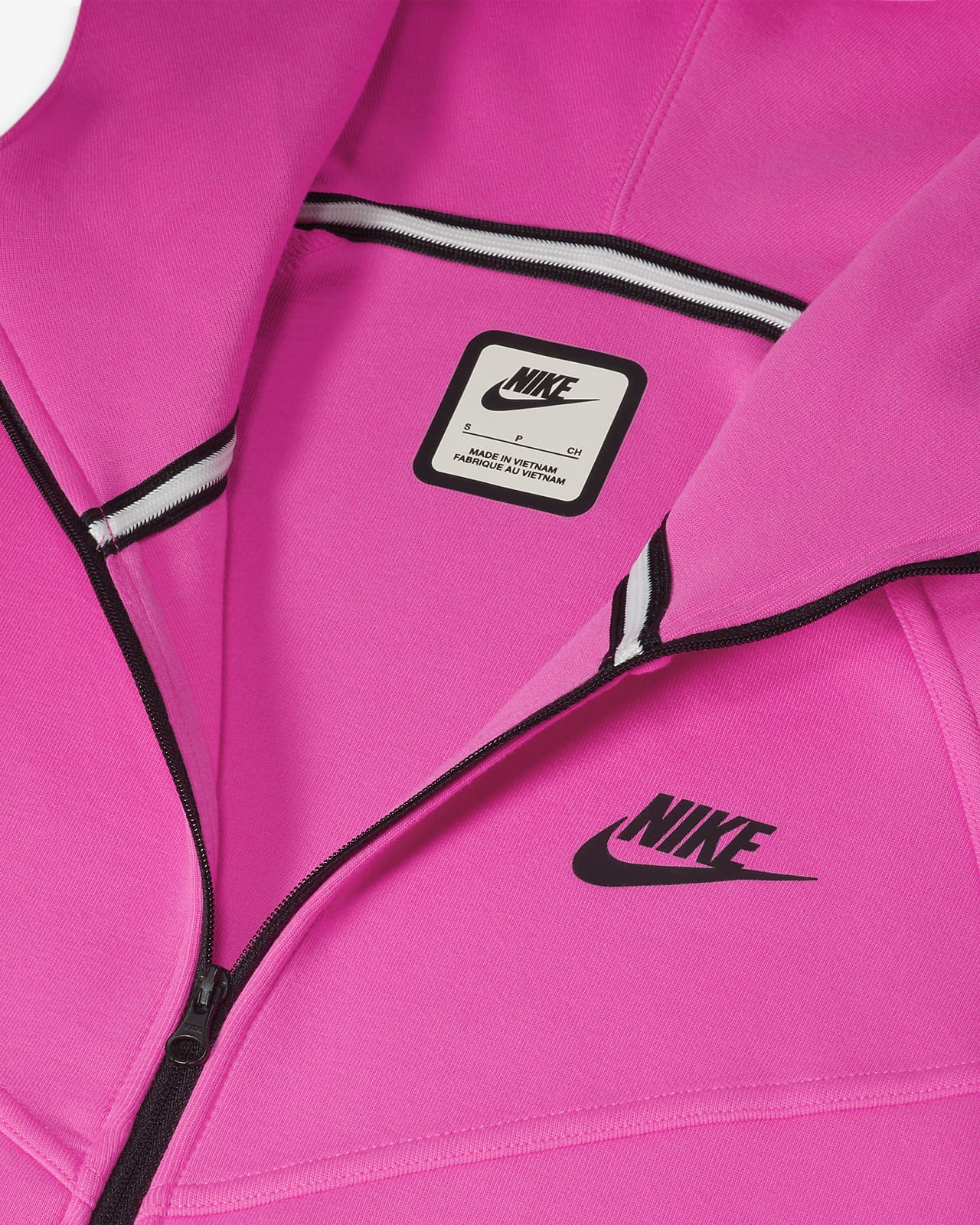 Nike Tech Fleece Full-Zip Hoodie Summit White Pink Blast – Hipp