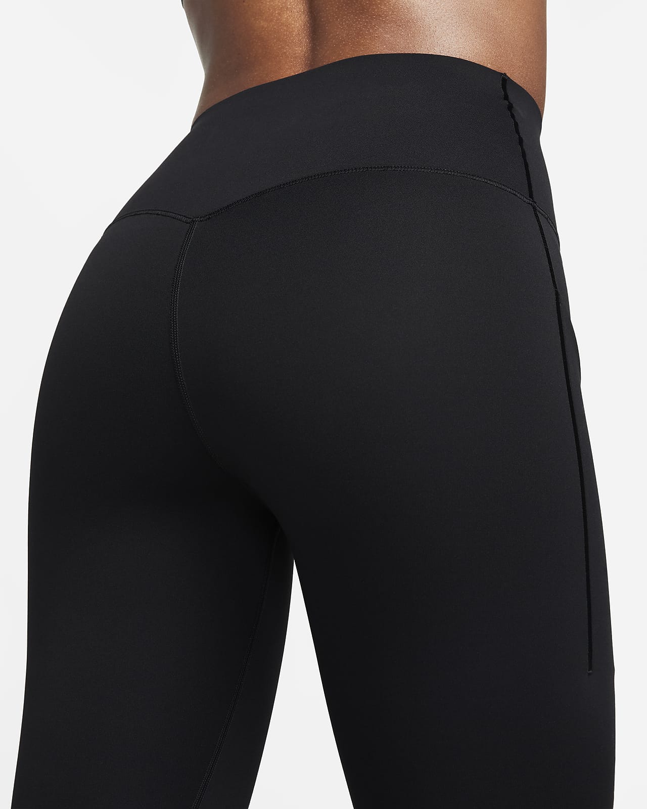 Nike Universa közepes tartást adó, magas derekú, teljes hosszúságú  cipzáros, zsebes női leggings