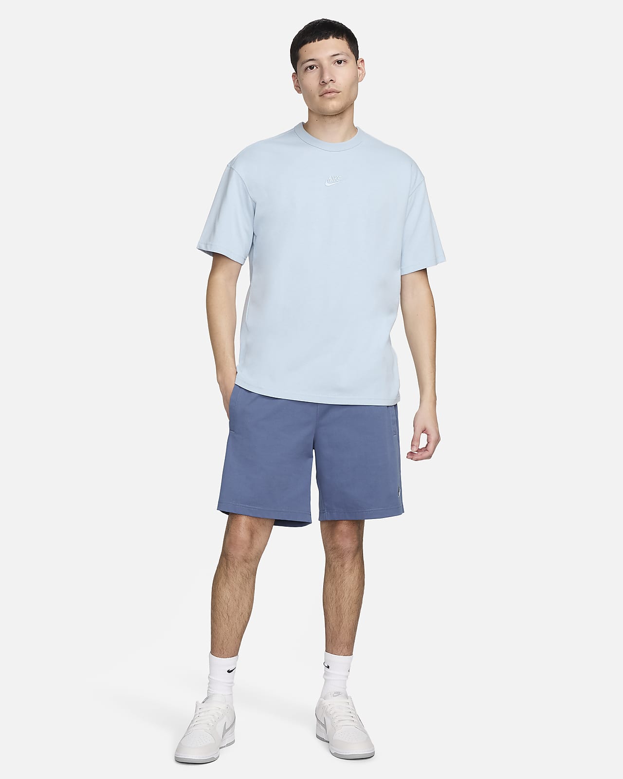 Nike NSW Premium Essential Tye Dye Blue T-Shirt - Puffer Reds